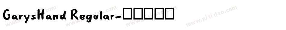 GarysHand Regular字体转换